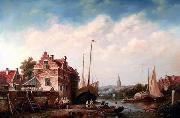 unknow artist European city landscape, street landsacpe, construction, frontstore, building and architecture. 173 oil painting reproduction